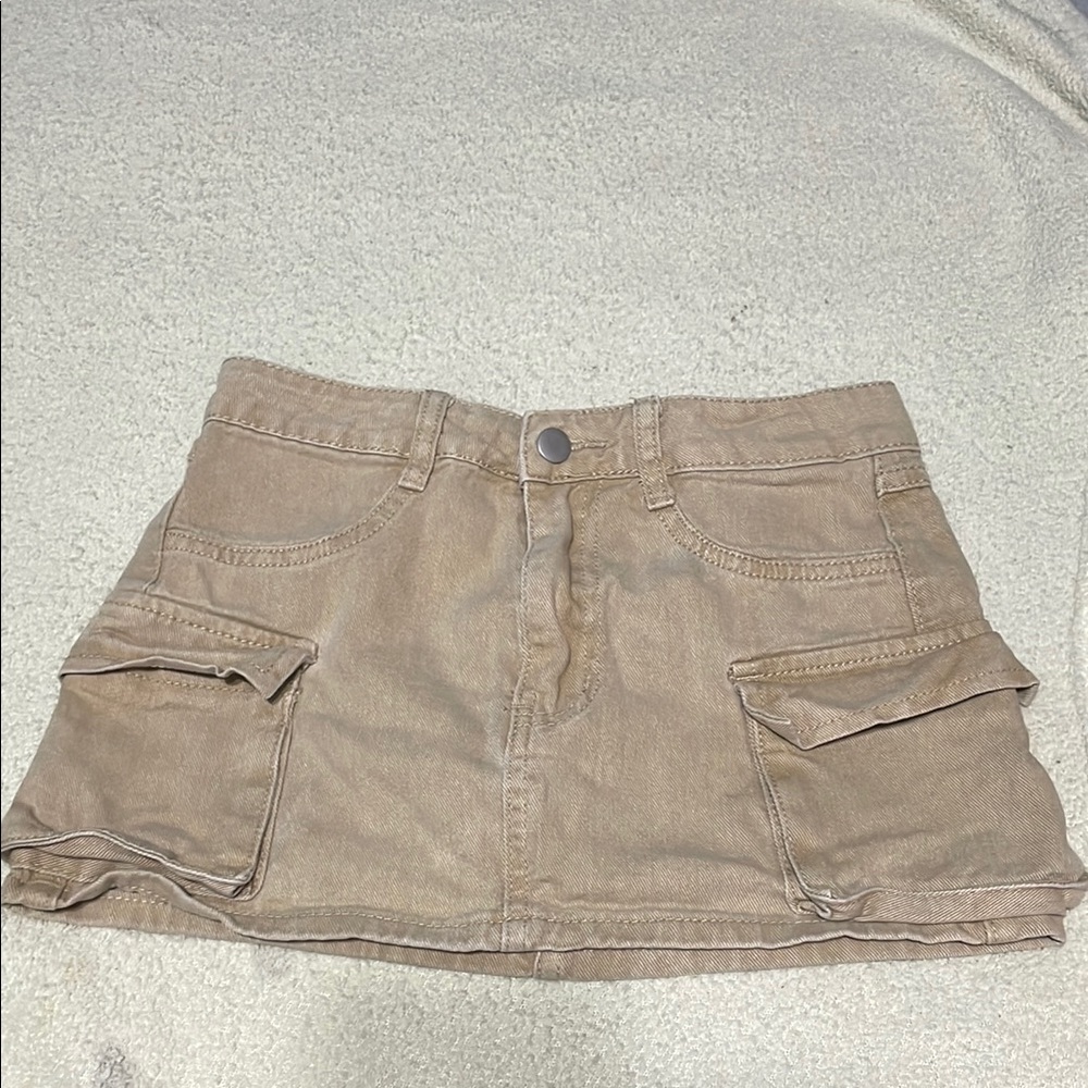 Women's Tan mini skirt